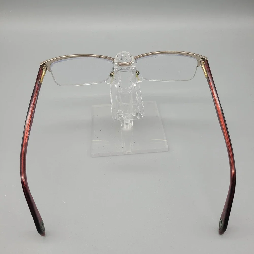 Givenchy VGV A25 Burgundy Gold Semi Rimless Eyeglass Frames 54-17-140 Italy